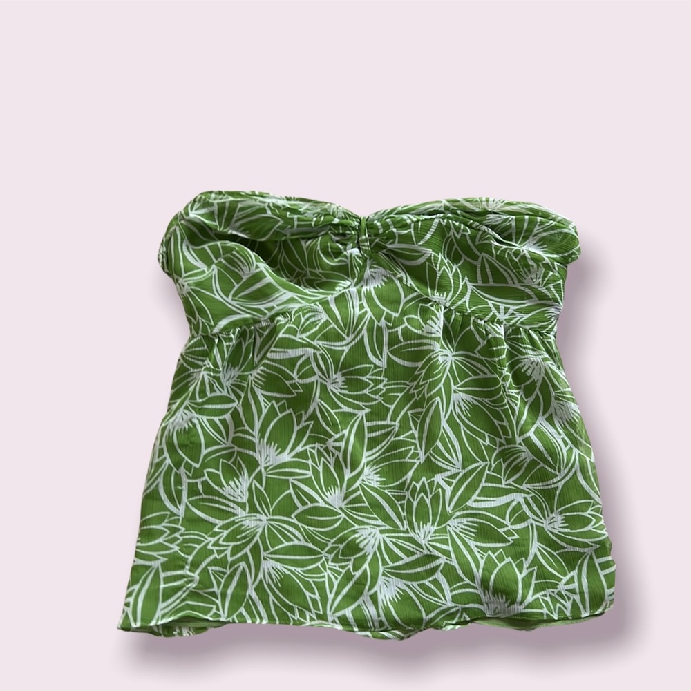 Ann Taylor Kelly Green Chiffon Halter Like New!